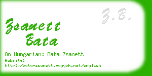 zsanett bata business card